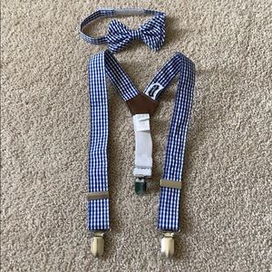 Mud Pie bow tie and suspender set